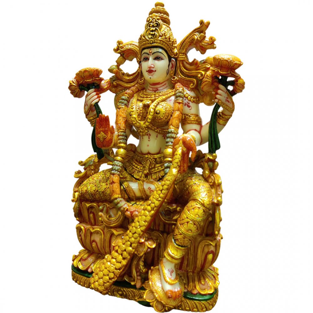 Radiant Lakshmi Devi Statue Goddess of Wealth and Prosperity
