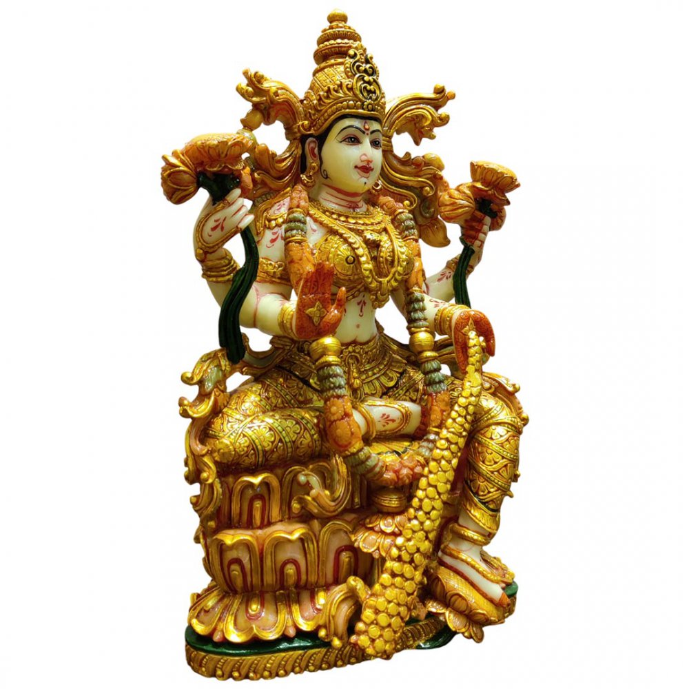 Radiant Lakshmi Devi Statue Goddess of Wealth and Prosperity