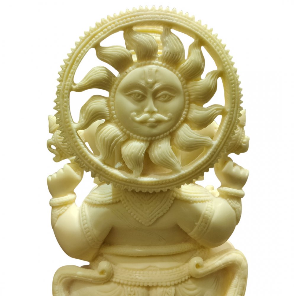 Serene White Marble Ganesha Statue on Lotus Base