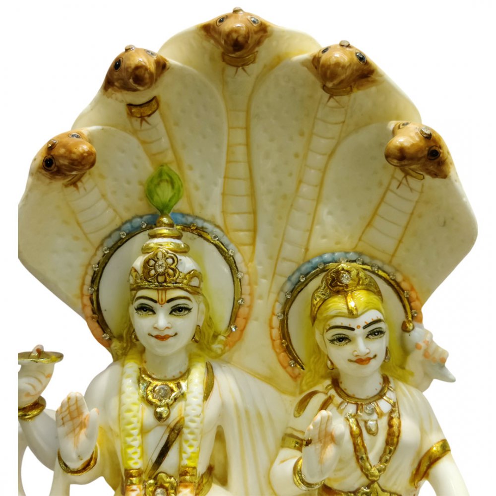 Elegant Lakshmi Narayana on Sheshnag Throne