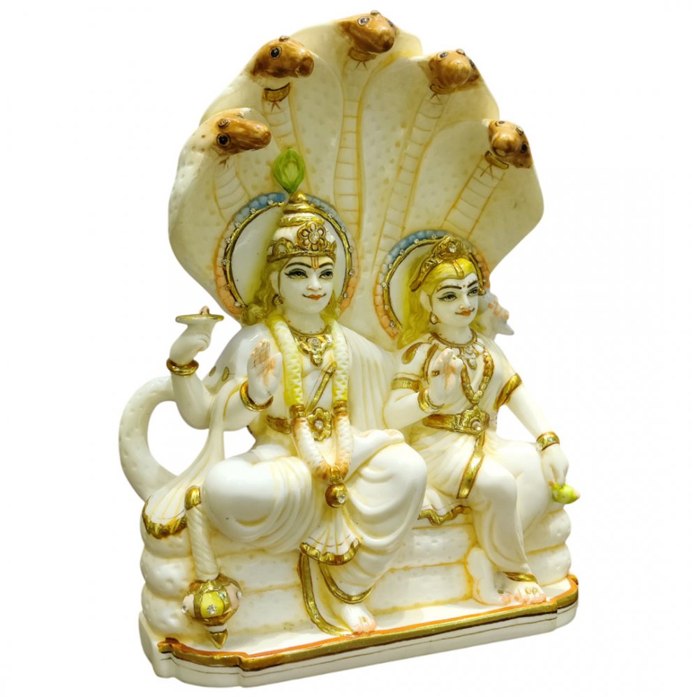 Elegant Lakshmi Narayana on Sheshnag Throne