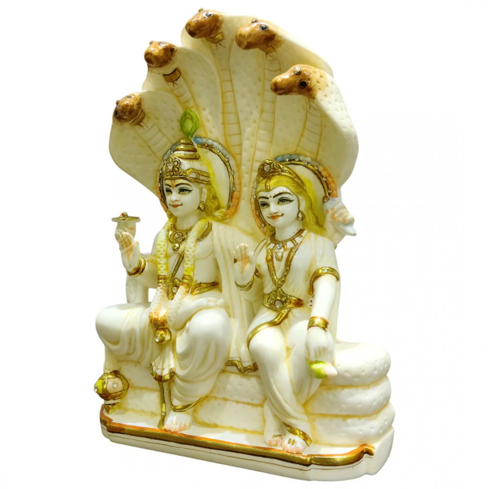 Elegant Lakshmi Narayana on Sheshnag Throne