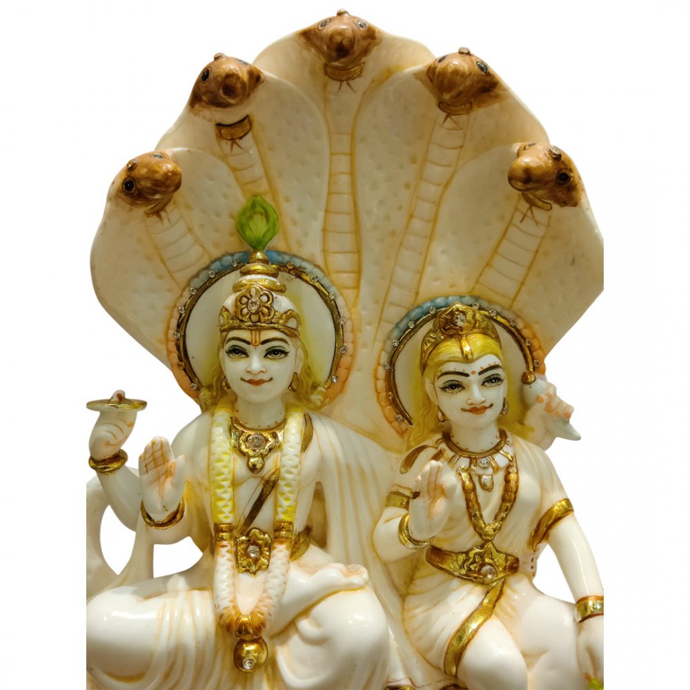 Elegant Lakshmi Narayana on Sheshnag Throne