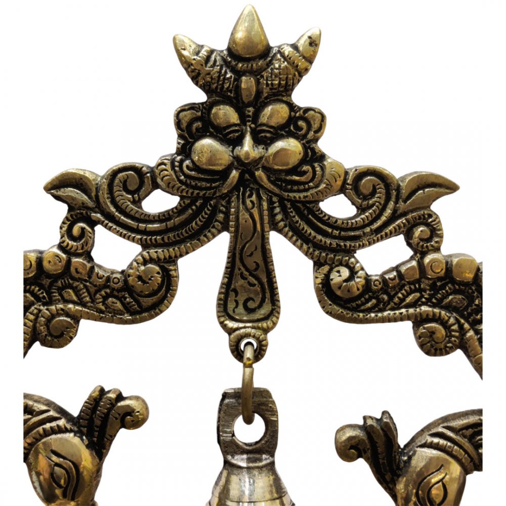 Ornate Brass Swinging Ganesha with Bell